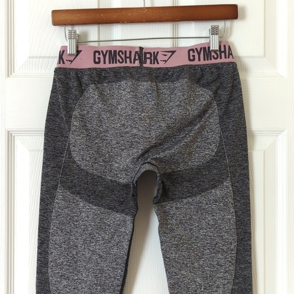 Gymshark Dry Low Rise Athletic Fit Body Contouring Workout Leggings Gray Medium - Picture 8 of 10